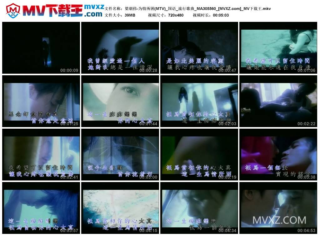 梁朝伟-为情所困(MTV)_国语_流行歌曲_MA305560